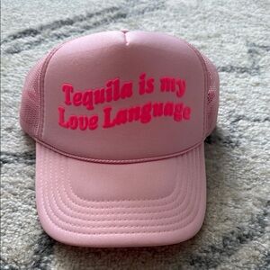 Pink Trucker Hat with Fun Slogan